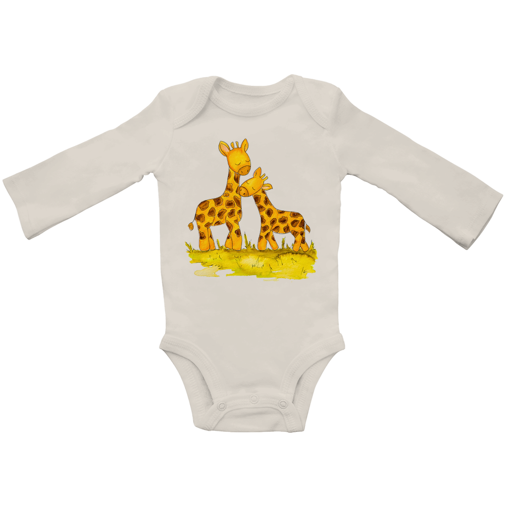 Baby Langarm-Body -  Giraffen