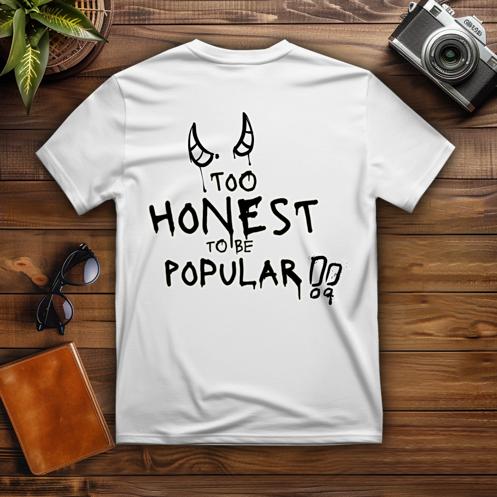 T-Shirt - too honest to be popular