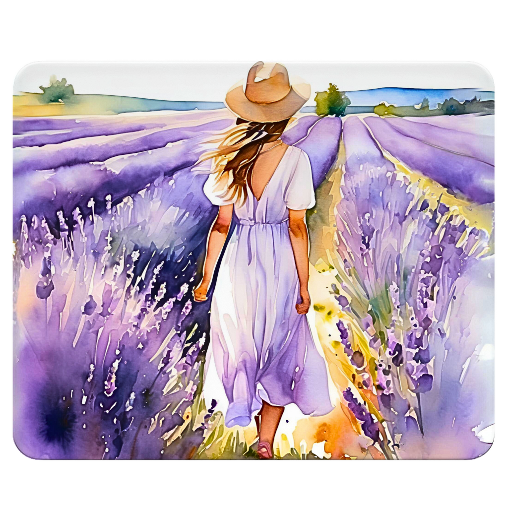 Mousepad - Mädchen im Lavendelfeld