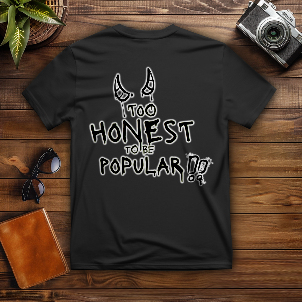 T-Shirt - too honest to be popular