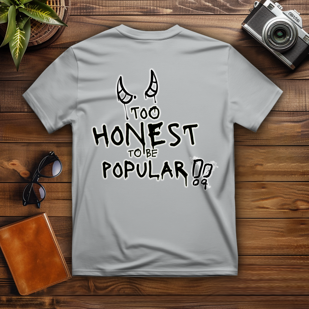 T-Shirt - too honest to be popular