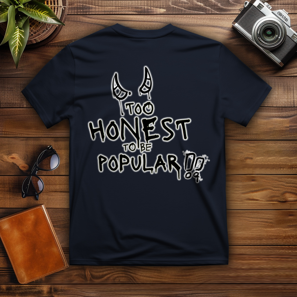 T-Shirt - too honest to be popular