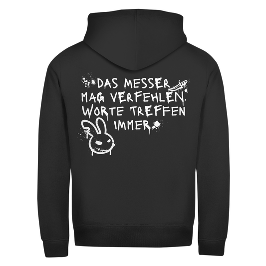 Zipper Hoodie  - Worte treffen immer