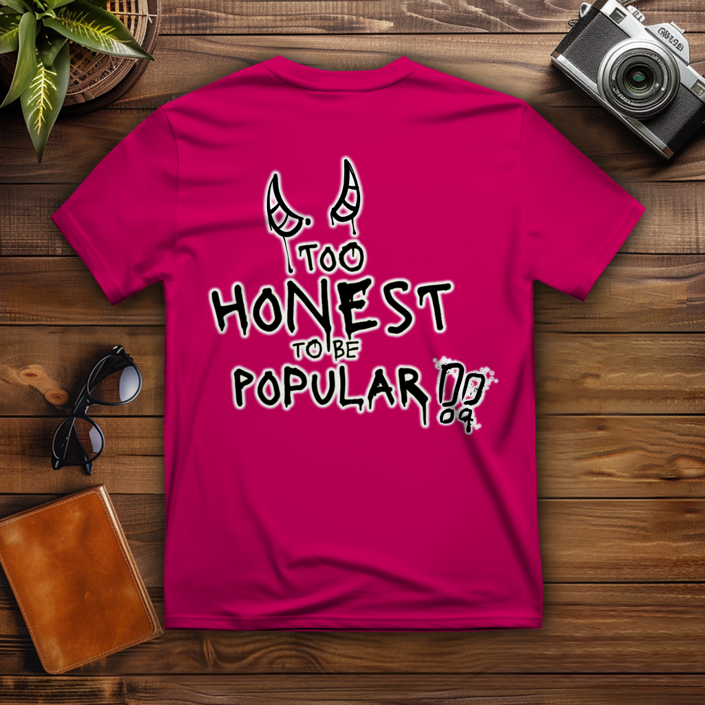 T-Shirt - too honest to be popular