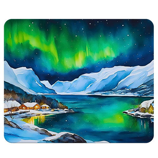 Mousepad - Nordlichter über der Bucht