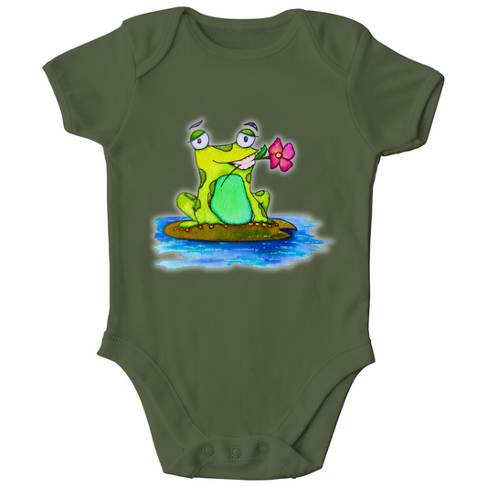 Baby Kurzarm-Body - Frosch