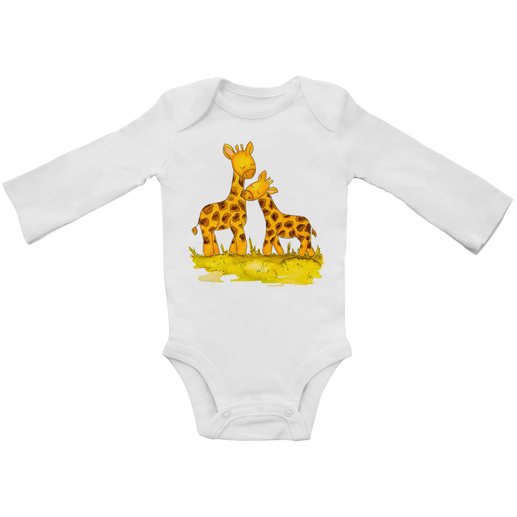 Baby Langarm-Body -  Giraffen