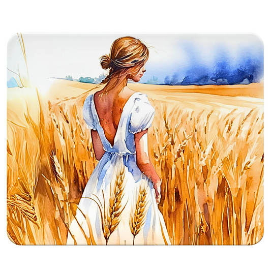 Mousepad - Mädchen im Weizenfeld